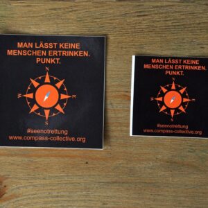 Sticker: Man lässt keine Menschen ertrinken. Punkt.